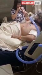 Yoğun bakımda yatan hastanın başında dişlerini temizleyen hemşire kovuldu