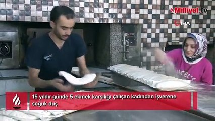 15 yıldır günde 5 ekmek karşılığı çalışan kadından patrona soğuk duş! Hayatının şokunu yaşadı
