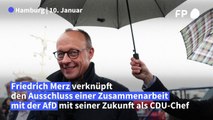 Merz knüpft Brandmauer zur AfD an seine Zukunft als CDU-Chef