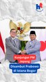 Kunjungan PM Jepang disambutPrabowo Istana Bogor