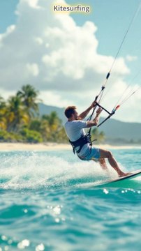 #kitesurfing 🏄irst basic technique is to check the wind direction. Start practicing in an appropriate downwind area. Also, it is important to get a feel for how to control the kite by moving it slowly back and forth. When using a board, the trick i