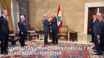 Az olasz külügyminiszter Bejrútban tárgyalt az új libanoni elnökkel