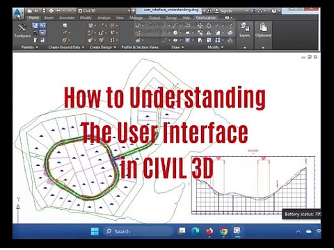 How To Understanding the User Interface in civil 3d #autocadcivil3d #autodesk #3dmodelingsoftware #Autodesk #civil3d