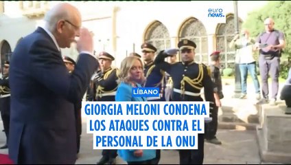 La primera ministra italiana condena los ataques israelíes a las Fuerzas de paz de la ONU en Líbano