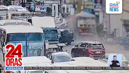 Dump truck na nawalan umano ng preno, inararo ang 13 sasakyan at bumangga sa isang establisimyento | 24 Oras Weekend