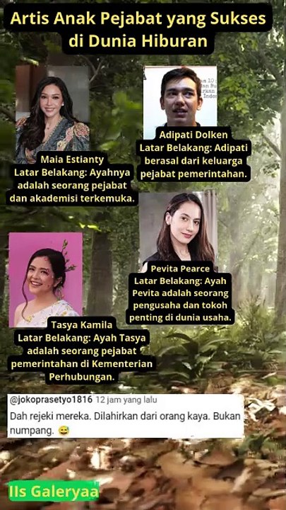 Artis Anak Pejabat yang Sukses di Dunia Hiburan, Siapa Saja part 3 #entertain#artis