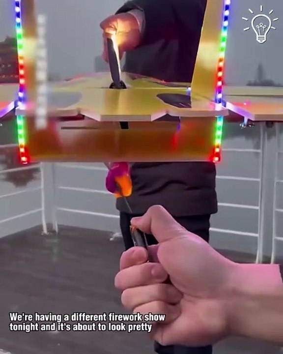 A firework with pretty LED lights on it!