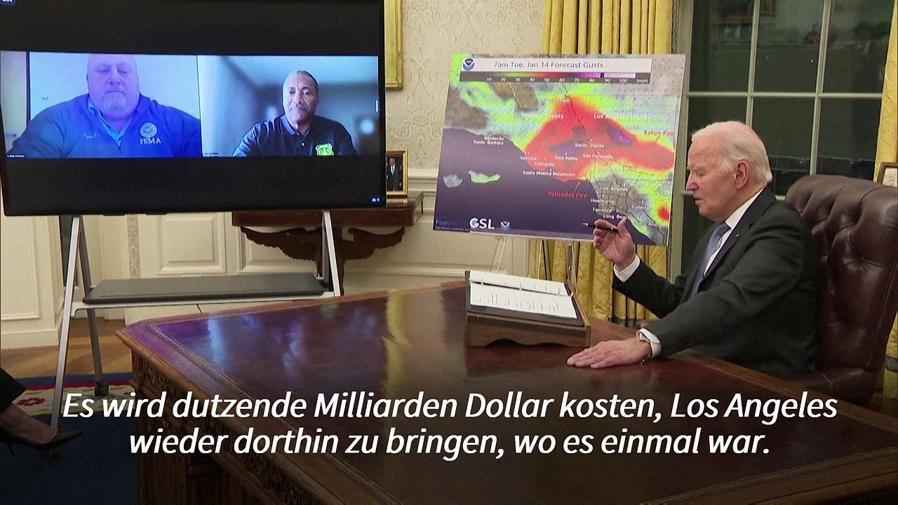 Biden: Wiederaufbau von L.A. wird 'dutzende Milliarden Dollar kosten'
