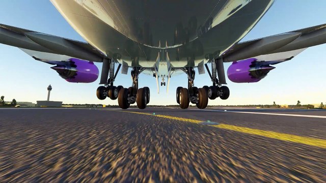 Horizon Takeoff: Salty Simulations Boeing 747 at Charlotte Douglas International Airport (CLT), USA #flights #fly #flightlovers #canada #usa #japan #aviation #flying #FlyingLovers #aviationlovers