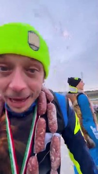 Valentino Rossi alle premiazioni 100 km dei campioni