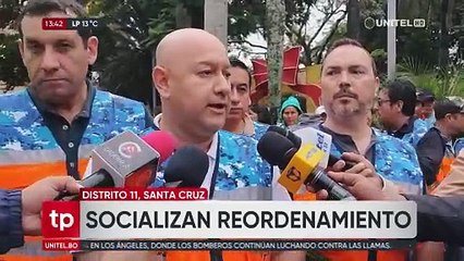 Pese a críticas, Alcaldía socializa el plan de ordenamiento del transporte público en el centro cruceño