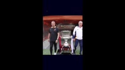 Supercoupe d'Espagne - Ancelotti et Flick se saluent avant le Clasico