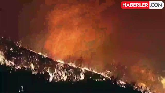 ABD'deki orman yangınları sırasında ateş hortumu oluştu