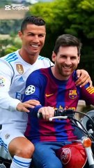 Messi and Ronaldo on a Crazy Bike Ride - Funniest AI Edit!"