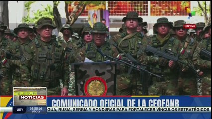 Comunicado oficial de la FANB de Venezuela