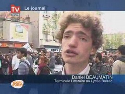 Tv Tours - La Mobilisation Des Lycéens 29/04/2008