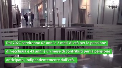 Nel 2027 si andra' in pensione piu' tardi