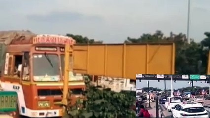 பொங்கல் பண்டிகையை முன்னிட்டு சொந்த ஊர்களுக்கு திரும்பும் மக்கள்_சுங்க ச்சாவடிகளில் நீண்ட வரிசையில் நிற்கும் வாகனங்கள்
