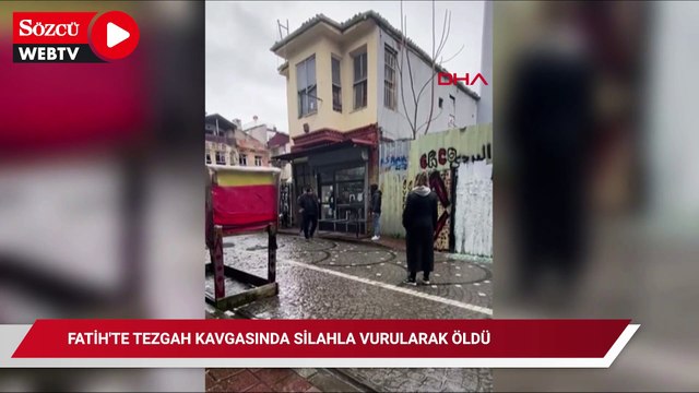 Fatih'te 'tezgah' kavgasında silahla vurularak hayatını kaybetti; o anlar kamerada