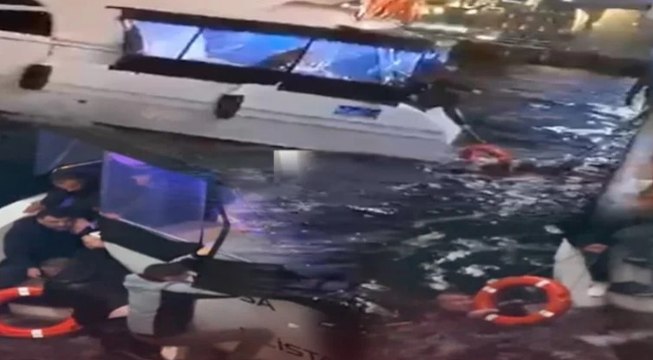 Galata Köprüsü'nde yaslandığı korkuluk kırılınca Haliç'e düştü