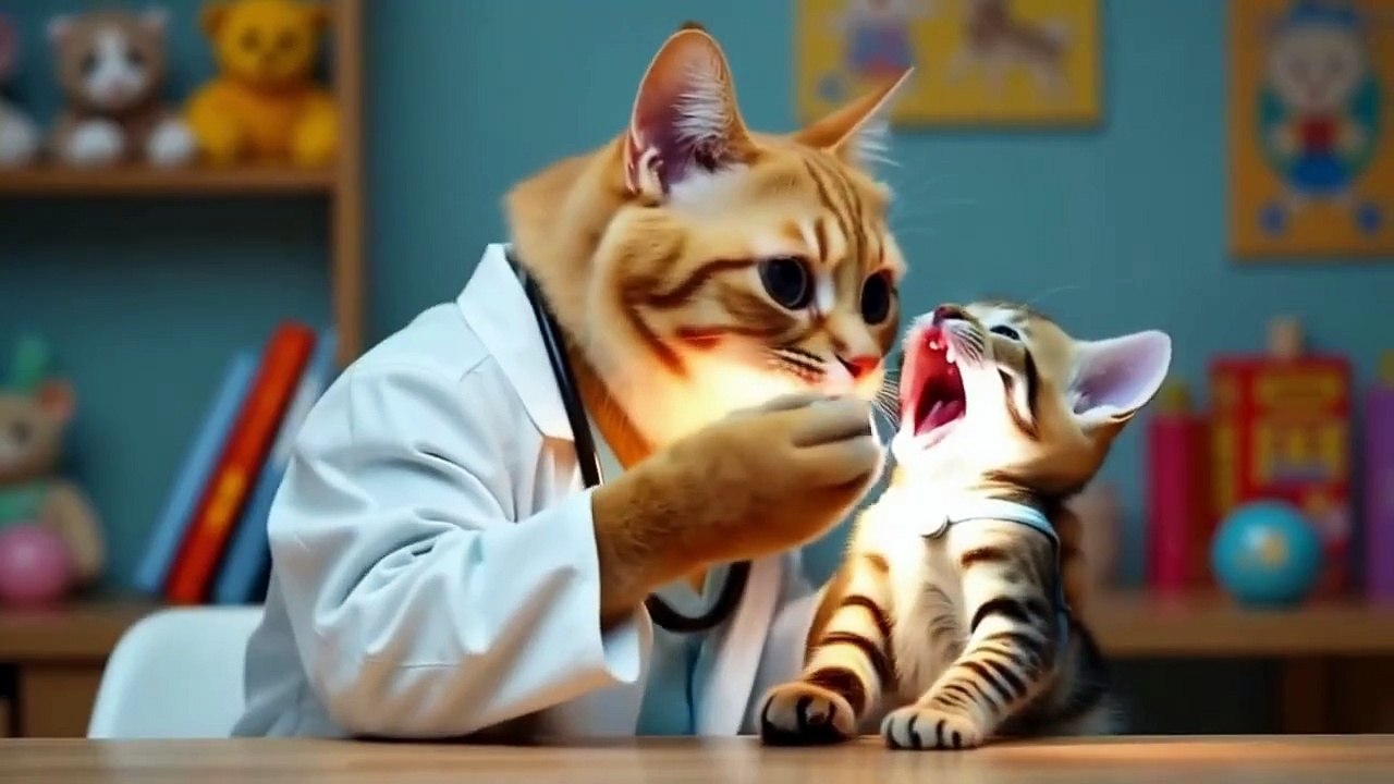 "Furry Friends Get a Check-Up" "The Cat Clinic Chronicles" "Whisker Wellness: Cute Cats at the Vet"