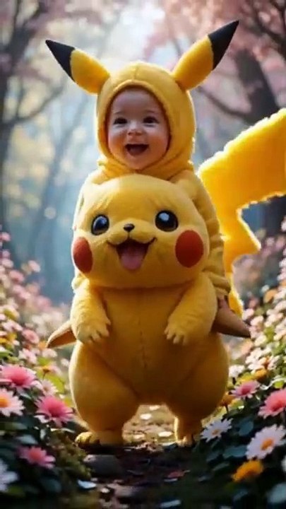 Adorable Adventures A Little Trainer's Pikachu Transformation!  #viral #trendingnow #fyp