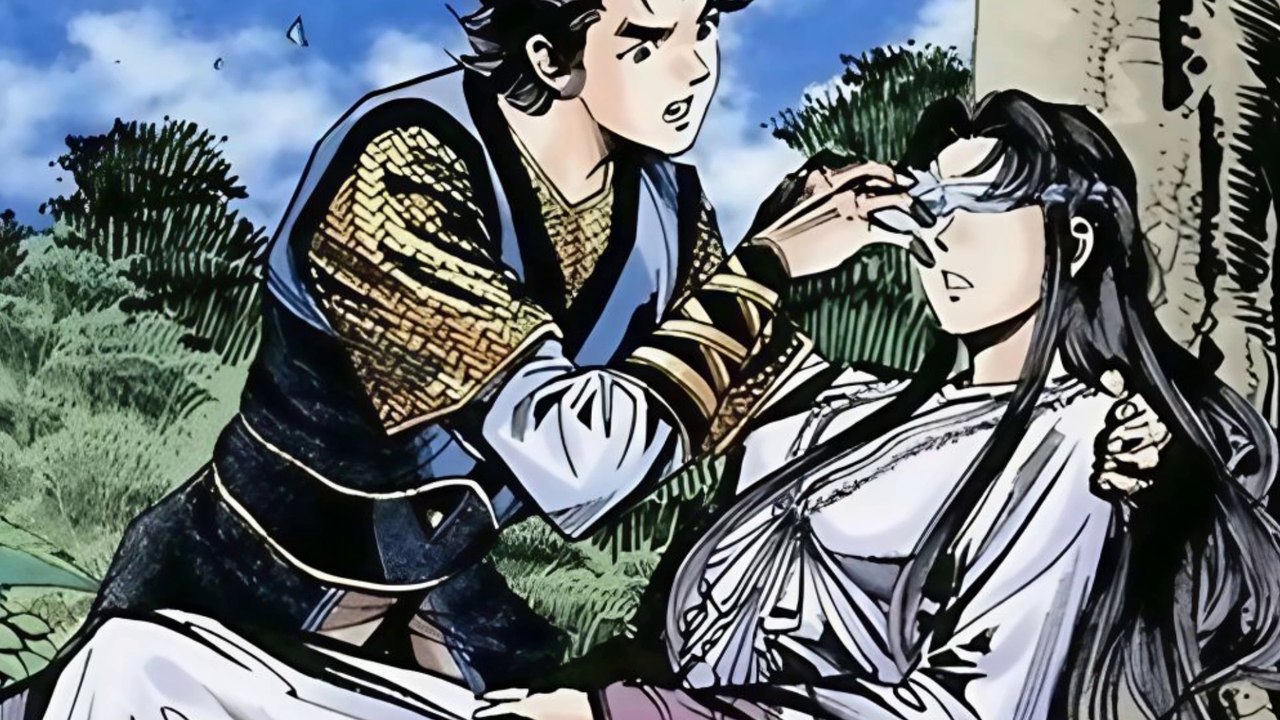 The Legend of Condor Heroes 神鵰俠侶 Comic Manga AI Anime  楊過發現小龍女骨骼融化一般，依偎在他身上  Yang Guo found Little Dragon Girl clinging to him as if her bones were melting