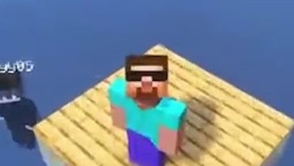 Surviving the PIRATE OCEAN on a RAFT in Minecraft