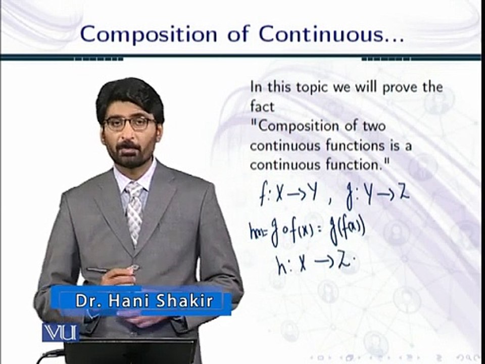Topology Lecture 74 Composition of Continuous Functions in Topology Urdu