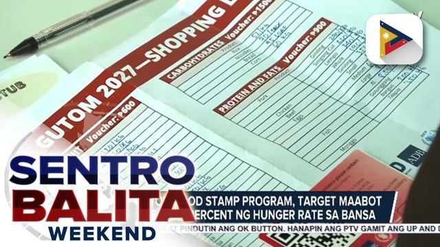 ”Walang Gutom 2027: Food Stamp Program”, target maabot ang single digit percent ng hunger rate sa bansa