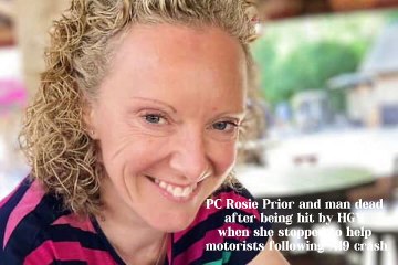 Police officer and man dead after being hit by a lorry when she stopped to help motorists following A19 crash