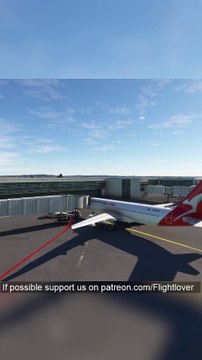 Passenger Boarding Bridge Qantas A320neo at Chubu Centrair International Airport (NGO), Nagoya, Japan