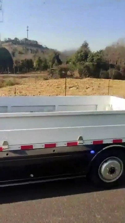 Self-driving truck on Chinese highway