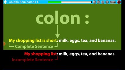 Colons and semicolon