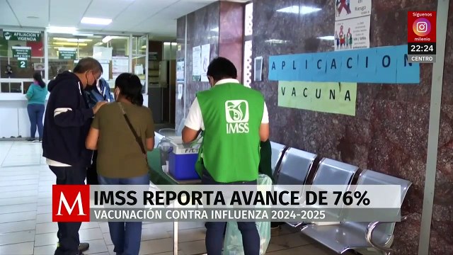 IMSS aplica 9.6 millones de dosis de vacuna contra la influenza, avance del 76%