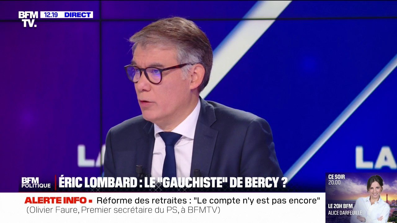 Réforme des retraites: "Il a cherché à engager un vrai dialogue, qui est très fluide", déclare Olivier Faure (PS) au sujet d'Eric Lombard, ministre de l'Économie