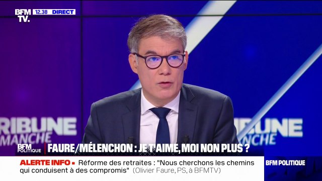 NFP: Je vois que Jean-Luc Mélenchon a fait un pas de côté et qu'il est déjà en train de préparer une élection présidentielle , déclare Olivier Faure, Premier secrétaire du Parti socialiste