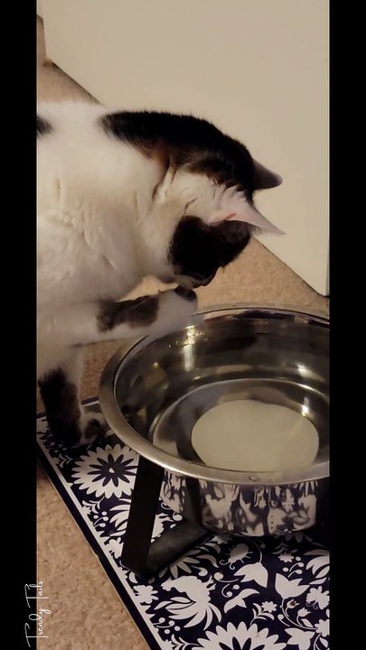 Why does she drink water like this