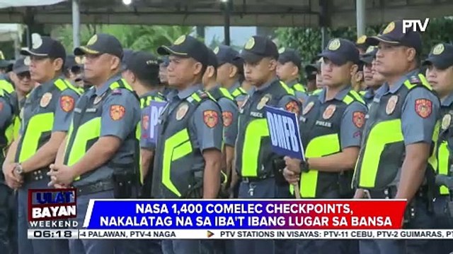 Nasa 1,400 Comelec checkpoints, nakalatag na sa iba't ibang lugar sa bansa; gun ban, umiiral na rin