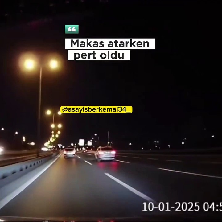 Ataşehir’de makas terörü! Trafikte makas atan sürücü kaza yaptı!