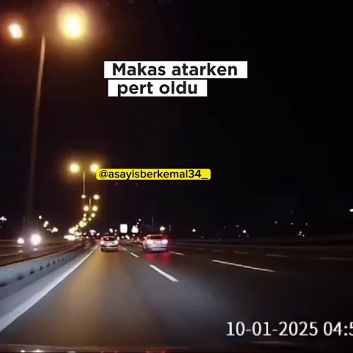 Ataşehir’de makas terörü! Trafikte makas atan sürücü kaza yaptı!