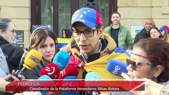 Venezolanos de Bizkaia claman en Bilbao contra el golpe de Estado de Maduro