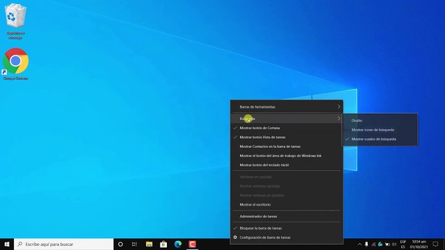 Como ocultar iconos en la Barra de Tareas Windows 10 2024