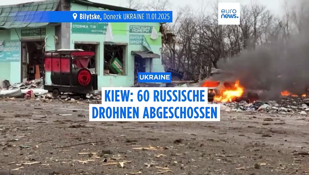 Ukrainische Armee will über 60 russische Drohnen abgeschossen haben