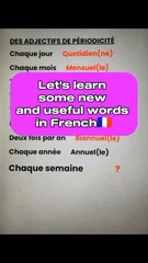 Let's learn some new and useful words in French🇨🇵|Improve your French with us😀