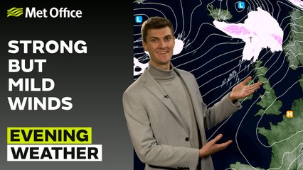 Met Office Sunday evening weather forecast 12/01/2025 - Warmer and wetter in Scotland