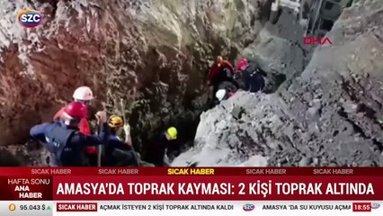 Amasya'da toprak kayması