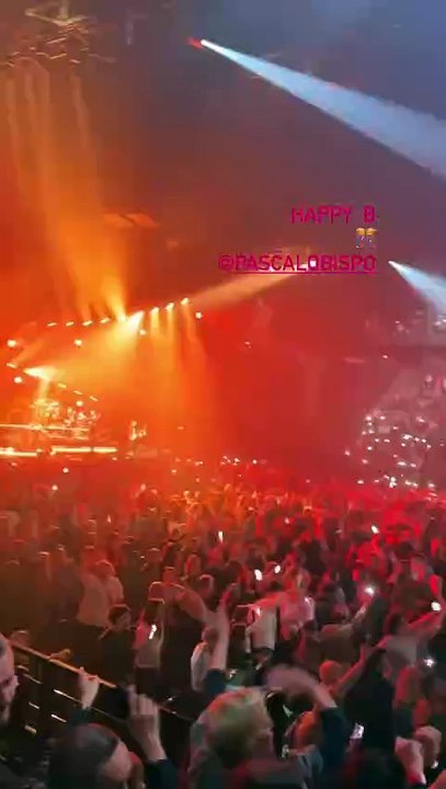 Laura Smet assiste au concert anniversaire de Pascal Obispo. David Hallyday rejoint sur scène le chanteur