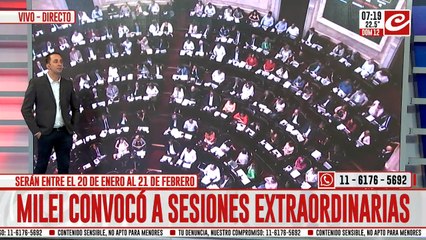Milei convocó a sesiones extraordinarias en el verano: el oficialismo impulsará seis iniciativas