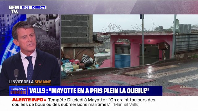 Cyclone Dikeledi à Mayotte: pas de victime constatée pour le moment, déclare Manuel Valls